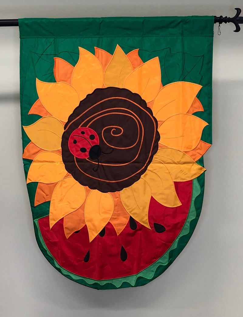 Sunflower/Watermelon/Ladybug Flag 28" x 44"