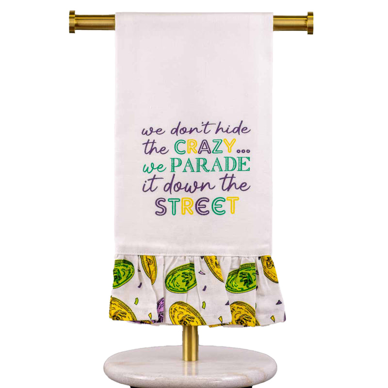 Hide the Crazy Ruffle Hand Towel