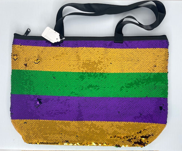 Sequin Mardi Gras Bag with Handle