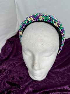 Mardi Gras Beaded Headband