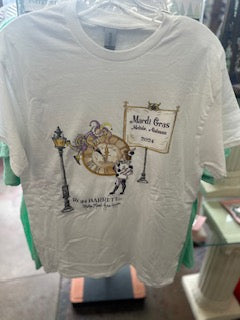 Mardi Gras Clock Themed T-Shirt