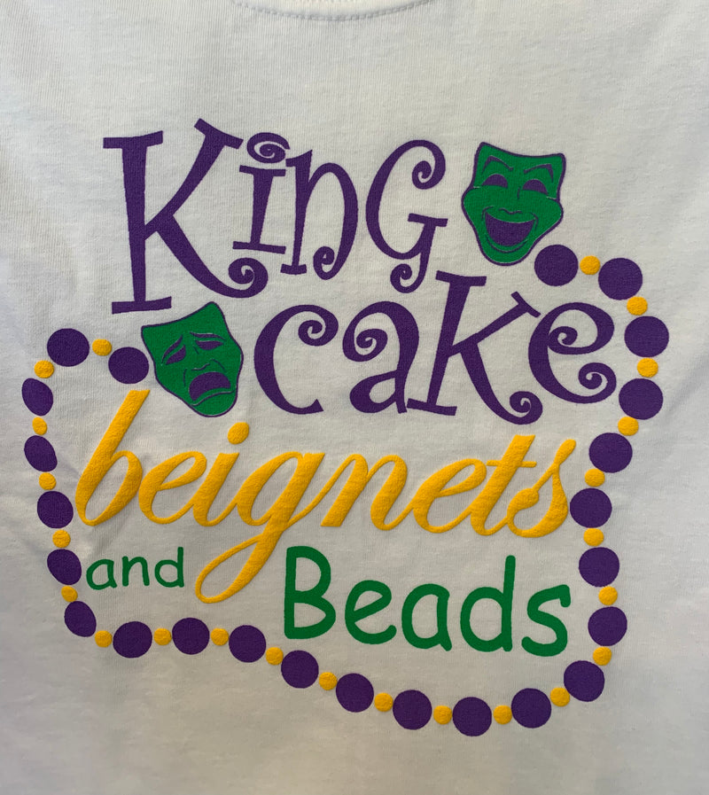 Youth King Cake, Beignets & Beads Shirt (Short Sleeve)