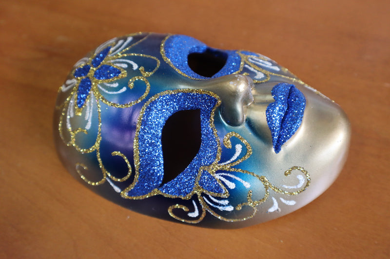 Small Porcelain Glitter Wall Mask