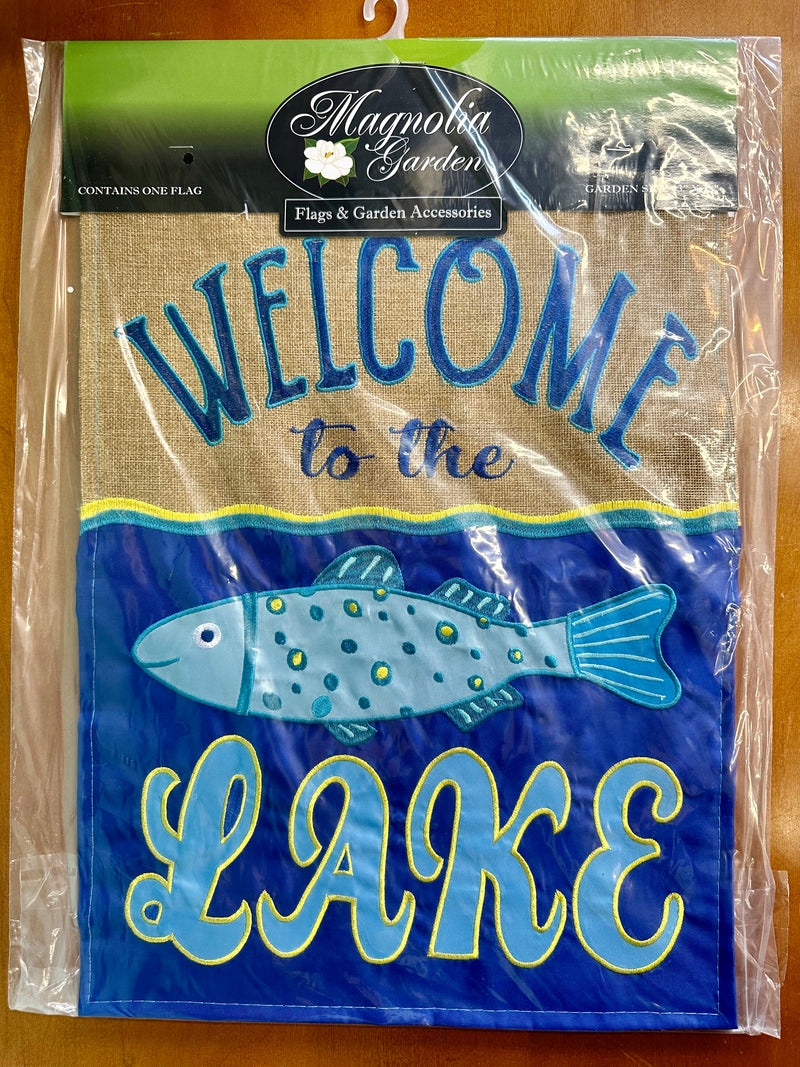 Welcome to the Lake Garden Flag 13" x 18"