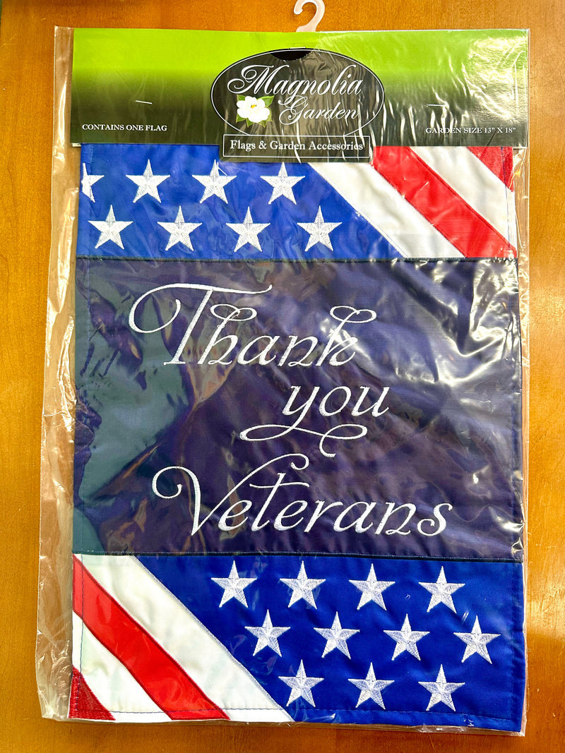 Thank You Veterans Garden Flag 13" x 18"
