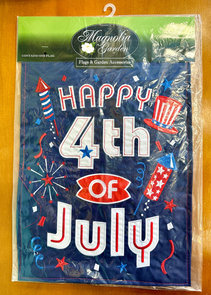Happy 4th of July Fireworks Garden Flag 13" x 18"