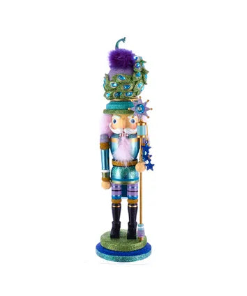 Hollywood with Peacock Hat Nutcracker 17.5"