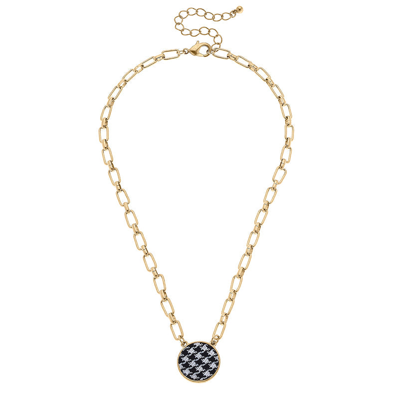 Corrie Houndstooth Pendant Necklace