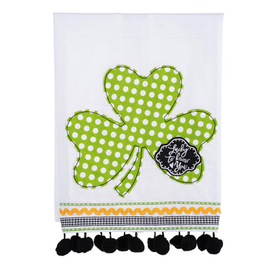 Lucky to Know You Shamrock Tea Towel
