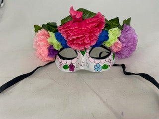 6" X 6" Floral Hand painted Mask