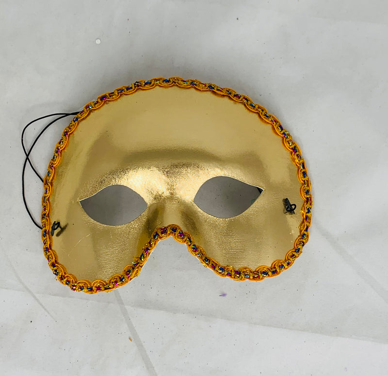 Flat Gold Multi Jewel Mask