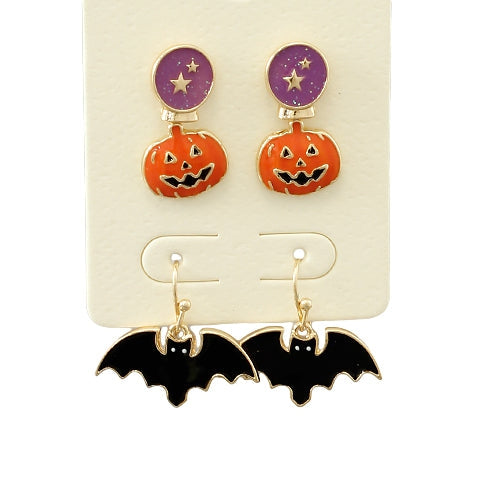Halloween Enamel Earrings 6 pc Set