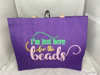 Here for the Beads Carryall Tote P/G/Y 22x19x8