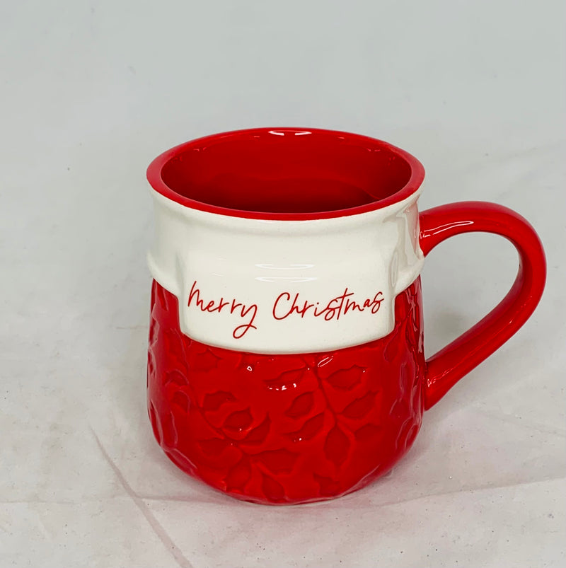 Merry Christmas Red Holly Mug
