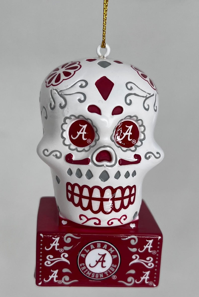 Alabama sugar skull ornament
