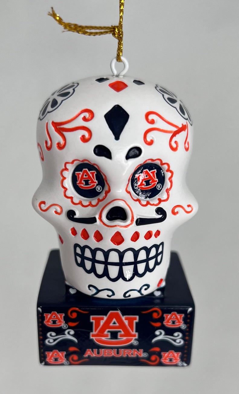 Auburn Sugar Skull Ornament