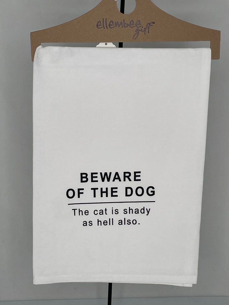 Beware of the Dog Tea Towel 24" x 26"