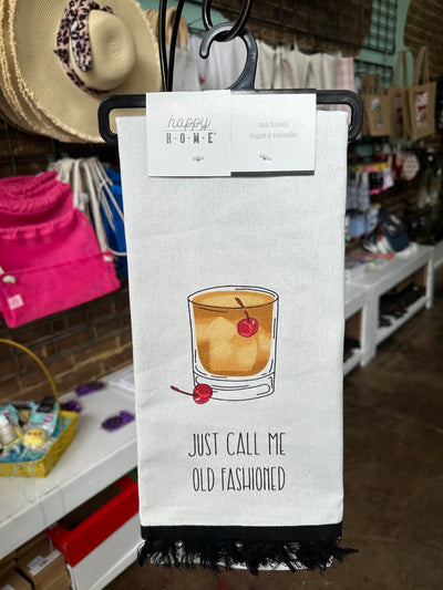 Cocktail Themed Tea Towel 30" x 20"
