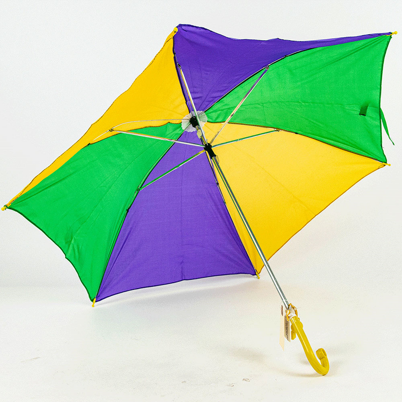 Mardi Gras Umbrella with Plain Edge