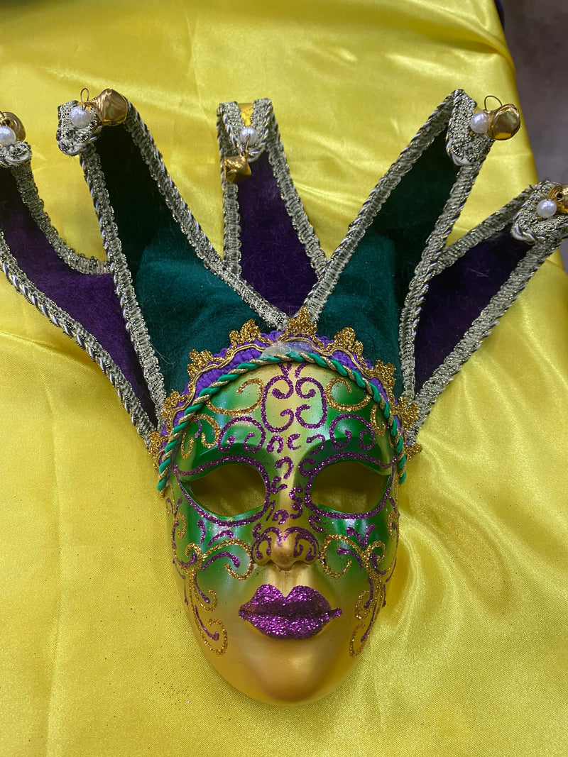 Small Jester Mask/Ornament PGG 4" x 6" x 12"