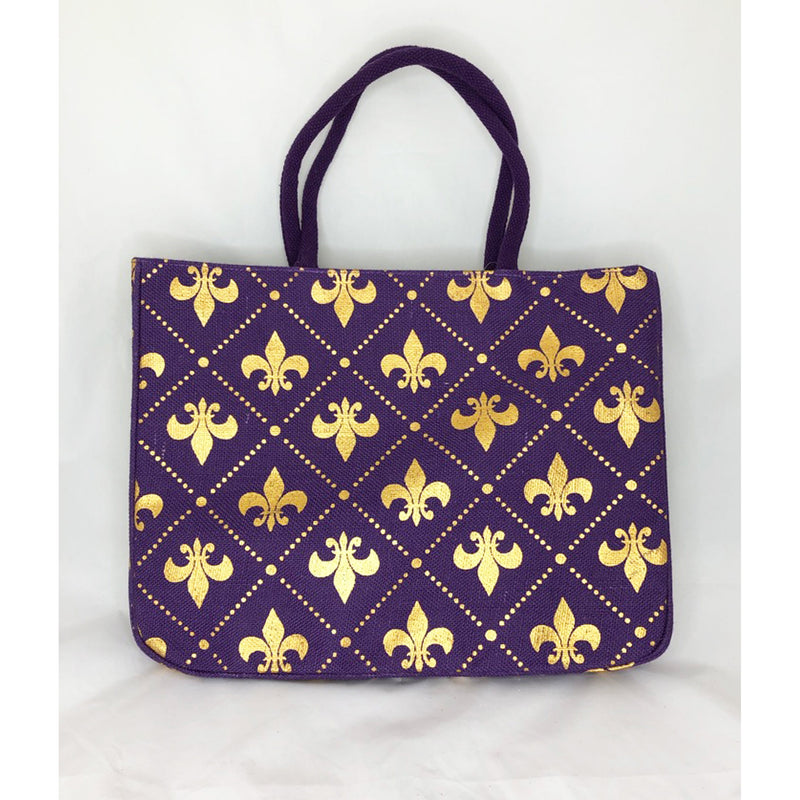 Purple Handbag (gold Fleurs)