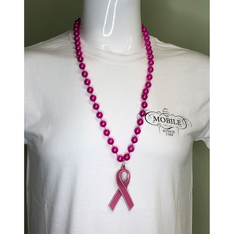 Breast Cancer Ribbon Beads
