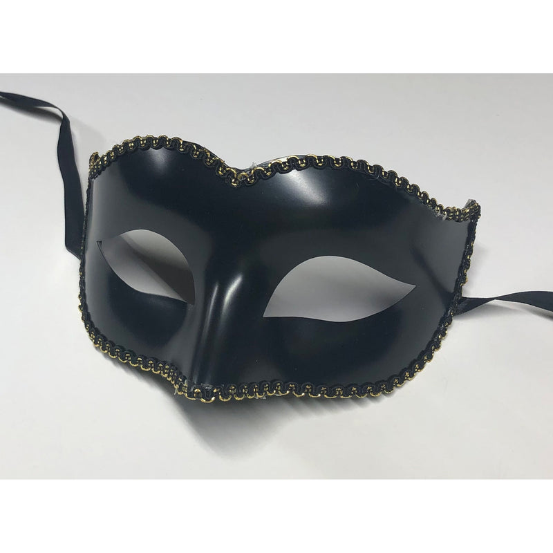 Black Mask with gold trim