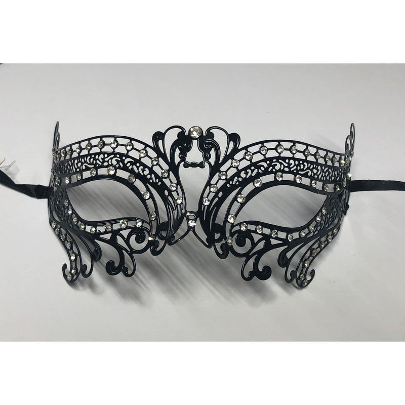 Mask black (metal with clear stones)