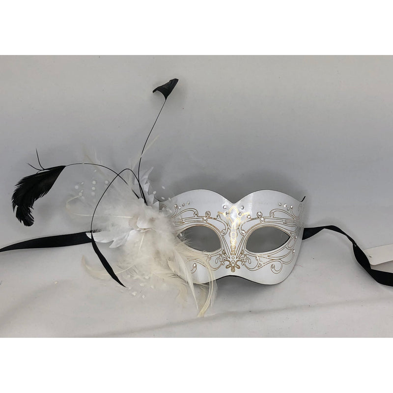 Mask (white w/flower)