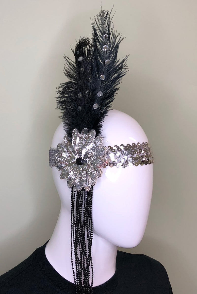 Silver Flapper (Black Feathers)