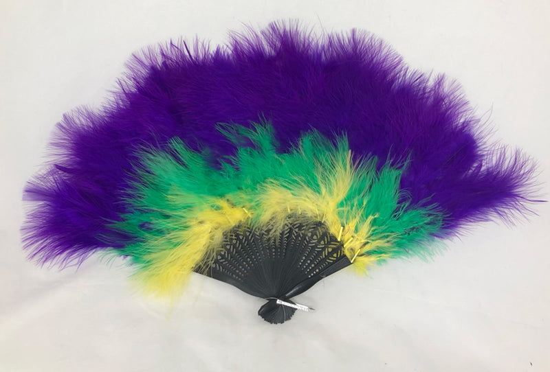 Mardi Gras Feather Fan