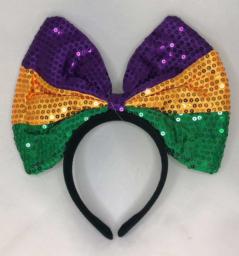 Mardi Gras Headband (giant bow)