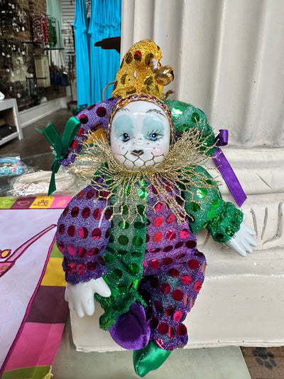 Mardi Gras Jester China Doll