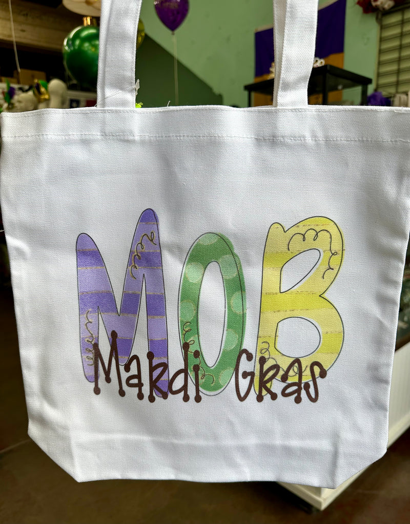 MOB Mardi Gras Canvas Tote Bag