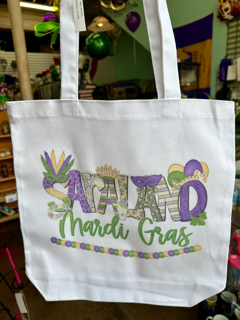 Saraland Mardi Gras Canvas Tote Bag