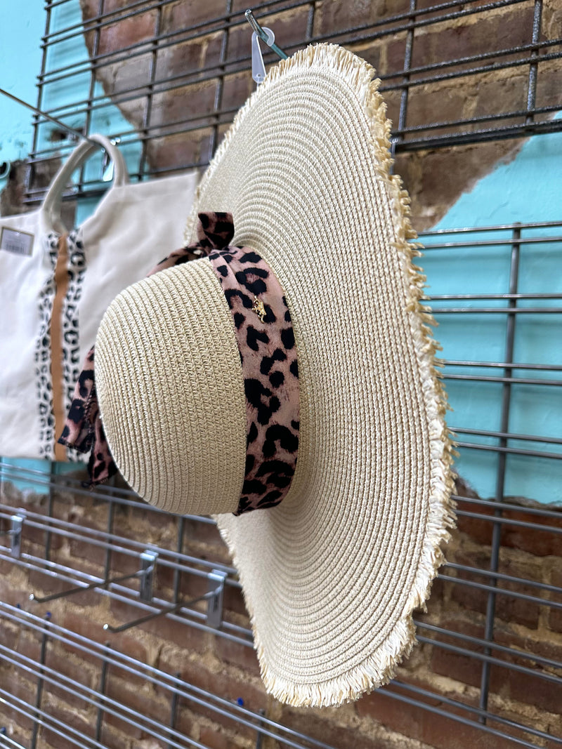 Leopard Ribbon Cove Sun Hat