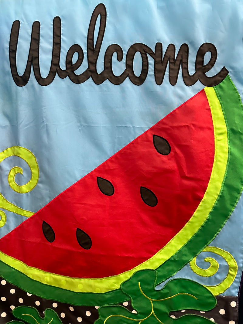 Watermelon Welcome Flag 28" x 44"
