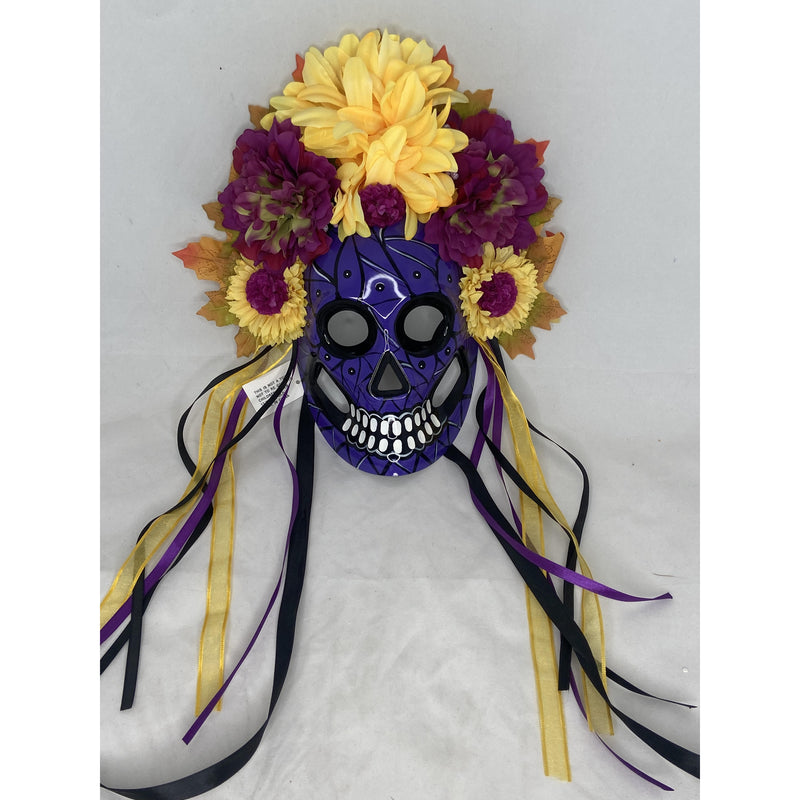 Day of dead mask skull/flowers-p