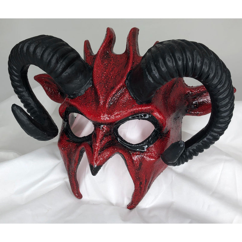 Horned Red Devil Mask