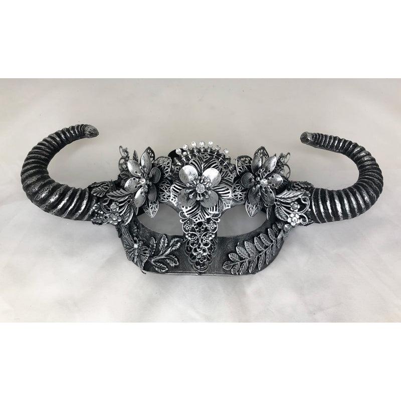 Mask Silver (Horns/floral)