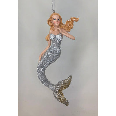 Mermaid Ornament (Silver)