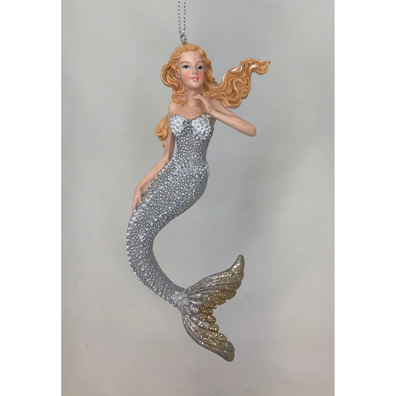 Mermaid Ornament (Silver)