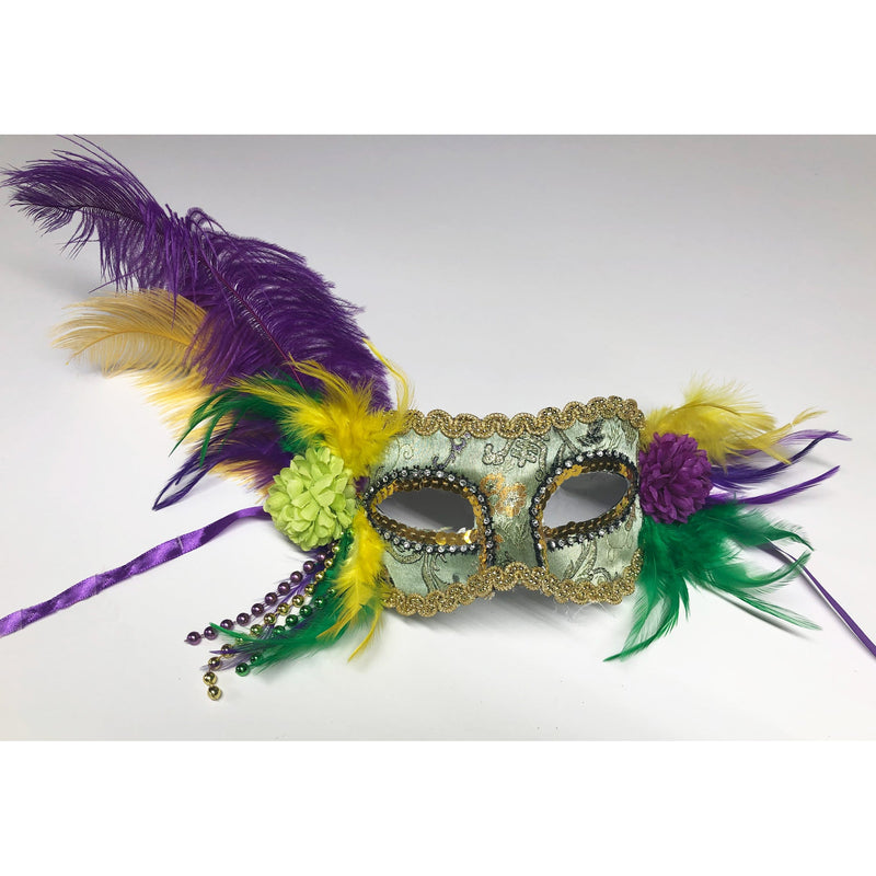 Mardi Gras Mask (Floral/Feathers)