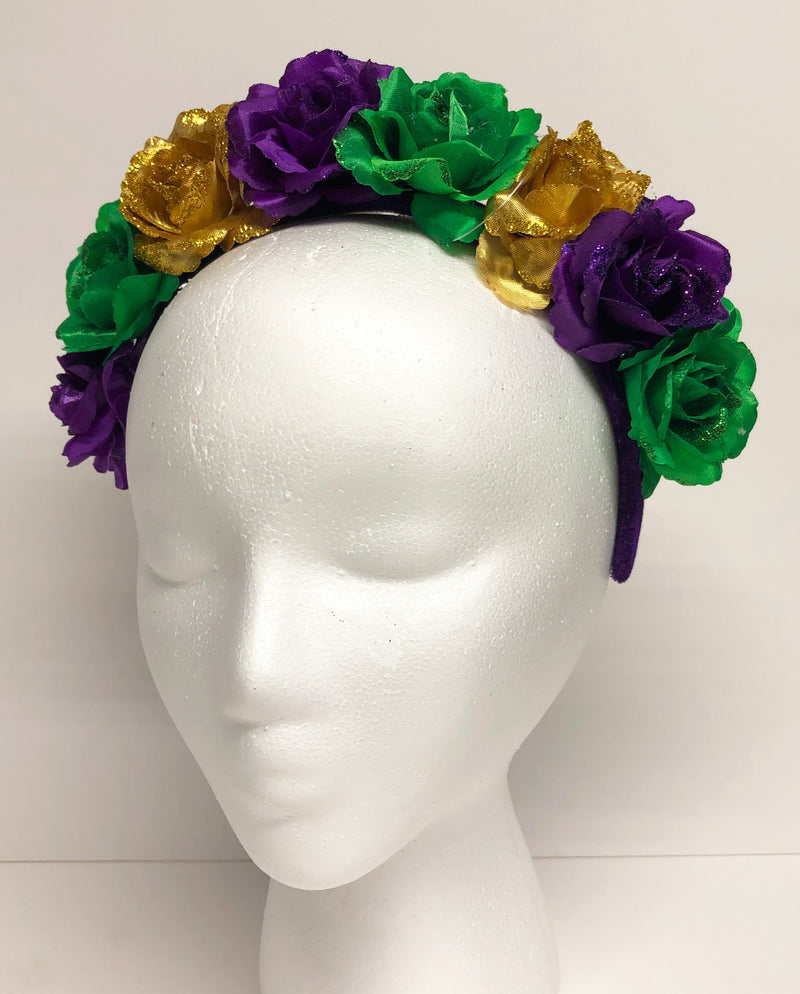 Mardi Gras Floral Headband