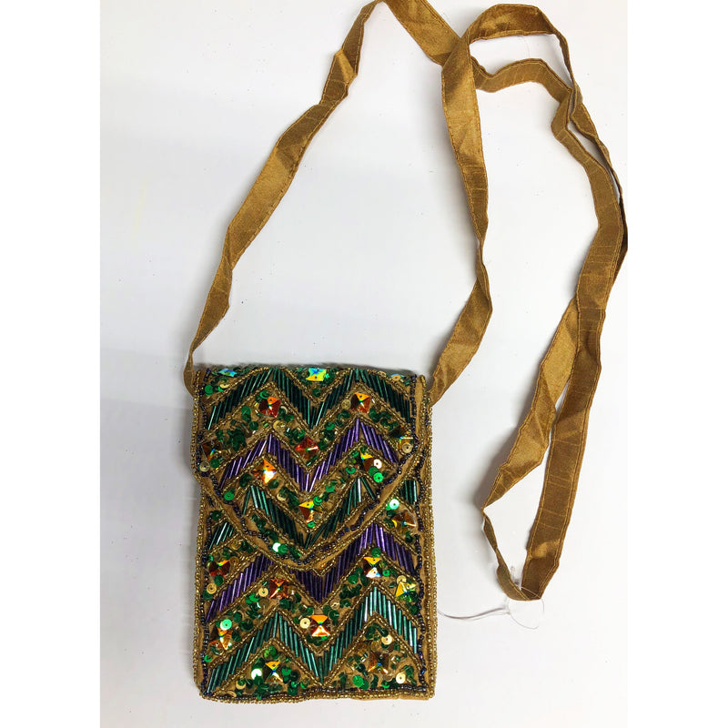 Beaded Mardi Gras Shoulder purse