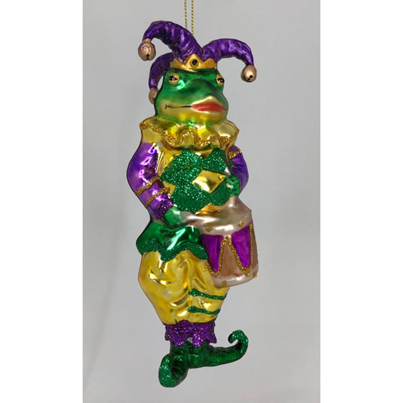 Glass Ornament (Frog with drum)