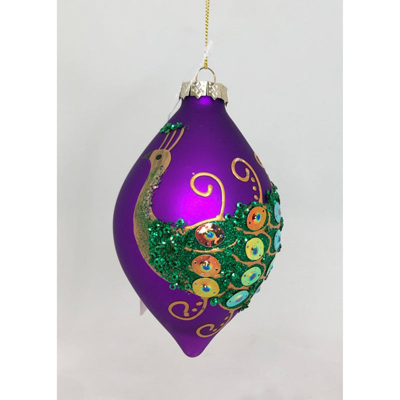 Glass ornament (purple/peacock)