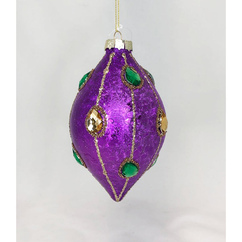 Glass ornament (purple jeweled)