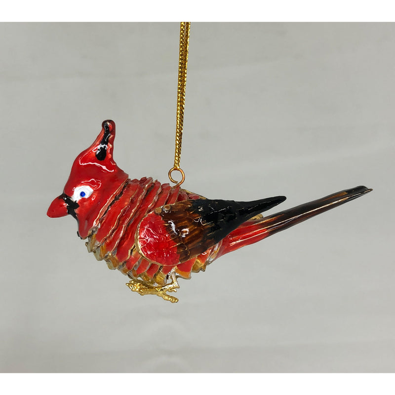 Cloisonné Cardinal Ornament
