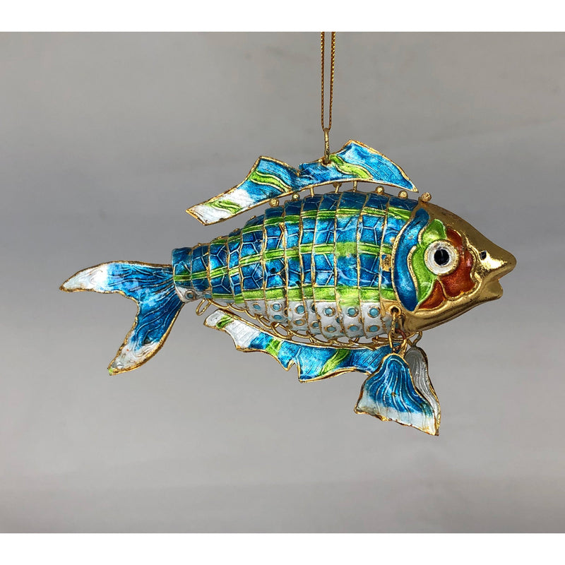 Articulated Fish Ornament (Blue)